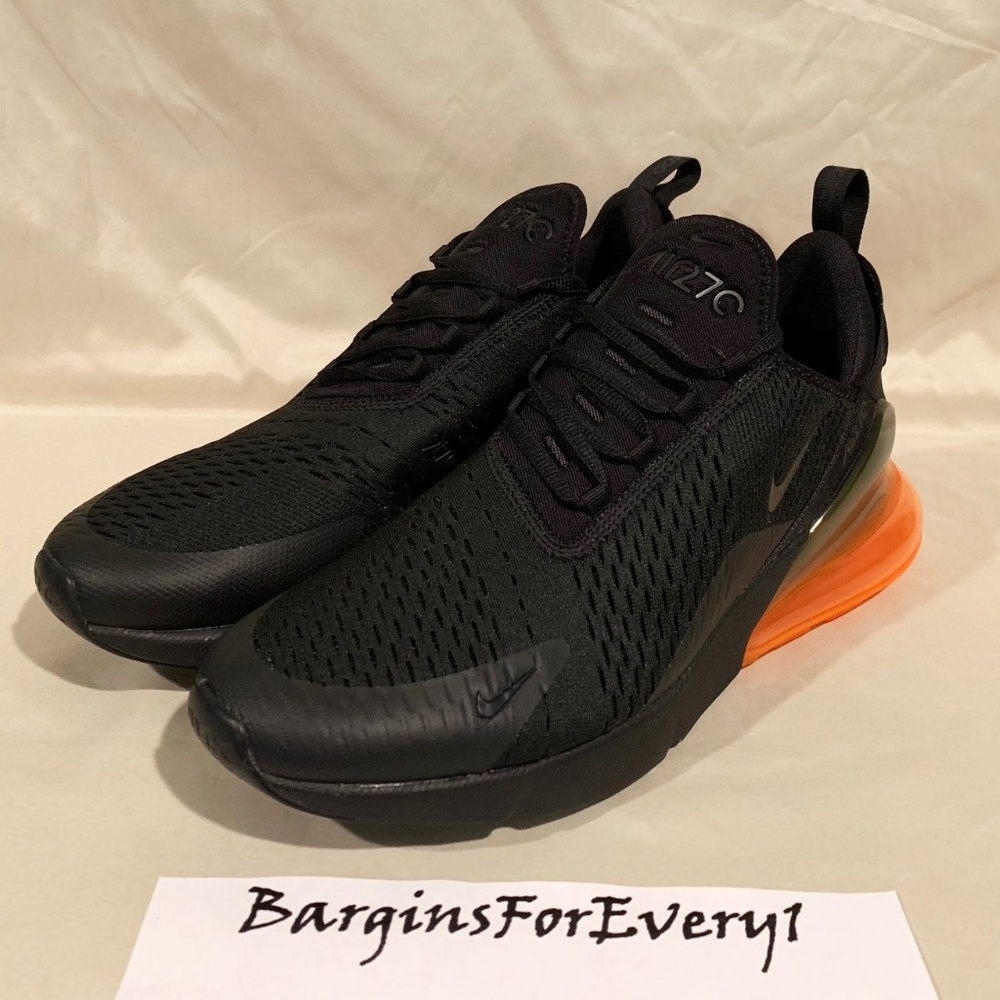 New Nike Air Max 270 - Black/Total Orange